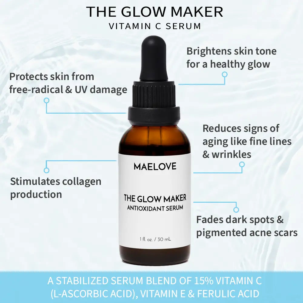 Glow Maker, Vitamin C Serum with Ferulic & Hyaluronic Acid