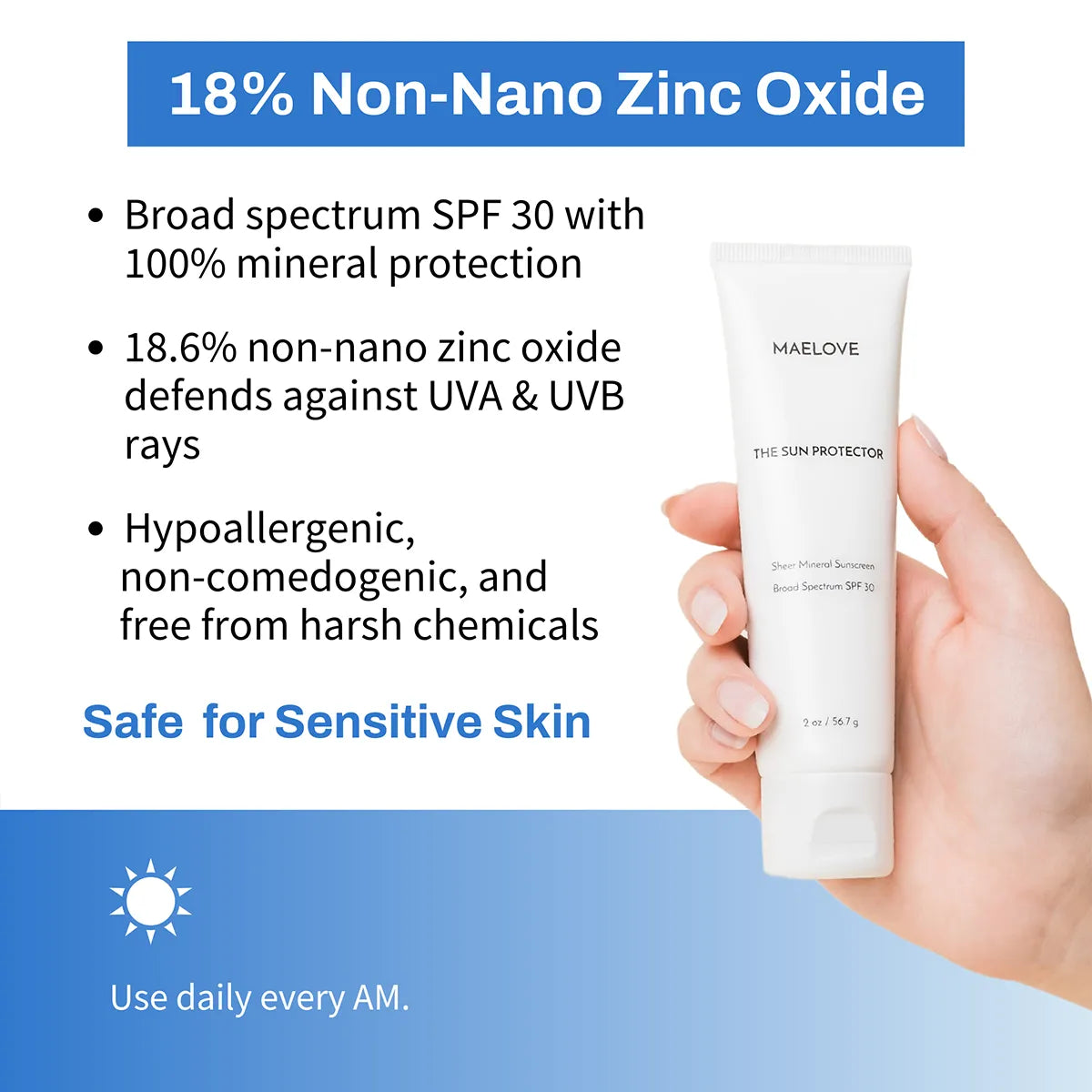 SPF 30 Zinc Oxide Mineral Sunscreen - Sun Protector – Maelove Skincare