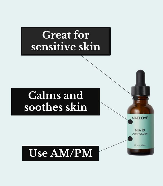 Calming & Antiredness Facial Serum With Niacinamide (Vit B3) - NIA 10 ...