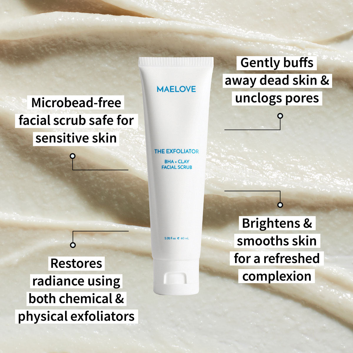 The Exfoliator BHA + Clay Facial Scrub