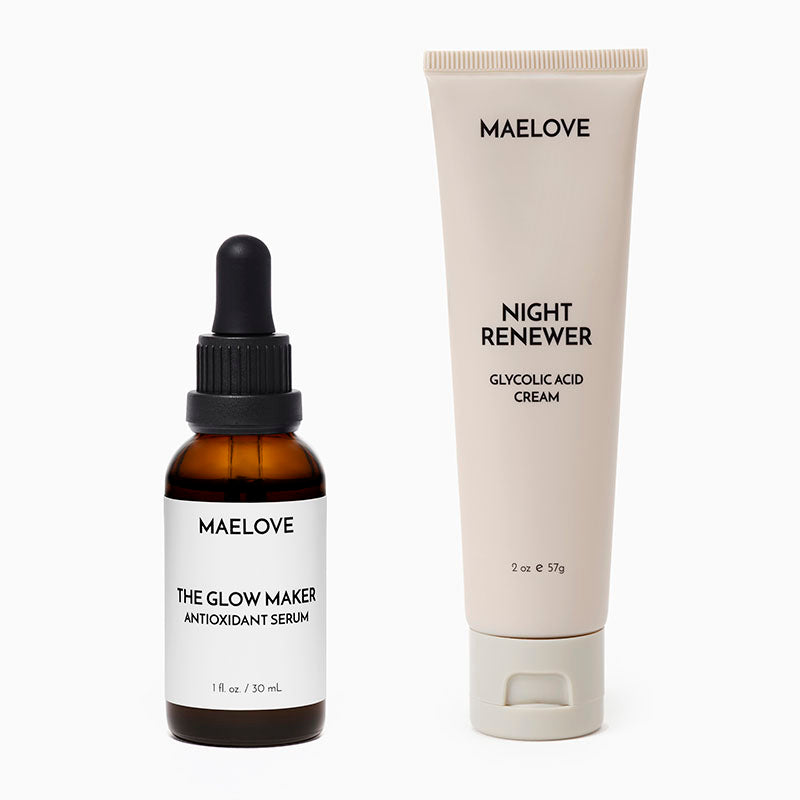 Glow Maker, Vitamin C Serum with Ferulic & Hyaluronic Acid & Maelove
