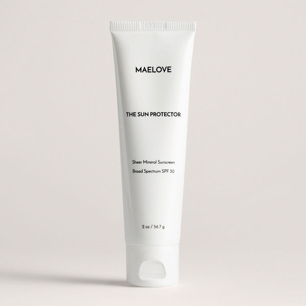 Mineral Sunscreen SPF 30 with 18.6% Non Nano Zinc Oxide | Sun Protector by Maelove | Broad Spectrum, Works Under Makeup